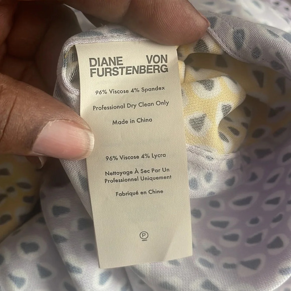 NWT💕 Diane Von Furstenberg Arlow Dress Dot Snake Goldenrodd Multi Size L - Picture 7 of 10